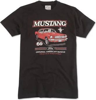 American Needle Mens Ford Mustang T-Shirt In Black