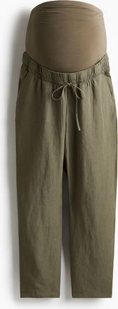 H&M MAMA Hose aus Leinenmix - Green