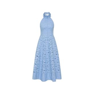 Rebecca Vallance Midi Dresses, female, Blue, Size: XS A-line Lace Midi Dress