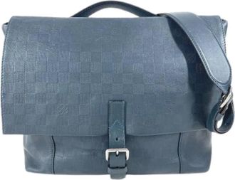 Louis Vuitton Pre-owned Damier Infini Tote Bag - Heren - Vintage Schoudertas - Blauw - ONE Size - Leer - Vintage