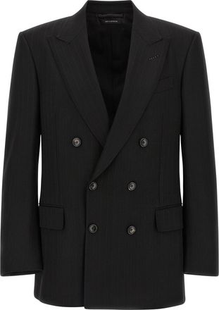 Tom Ford Black Satin striped blazer