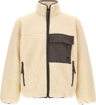 Maison Kitsun&eacute; Beige Bouclette Fleece Jacket