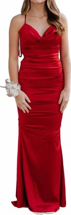 La Femme Womens Prom Dress In Ruby