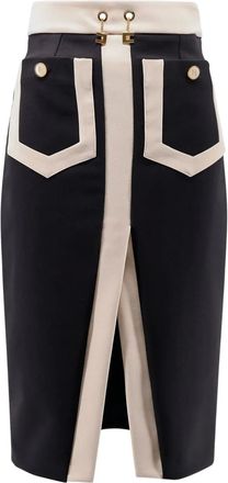 Elisabetta Franchi Gonna a matita midi - Nero