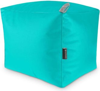 Happers Puff Cuadrado Polipiel Indoor Turquesa Happers