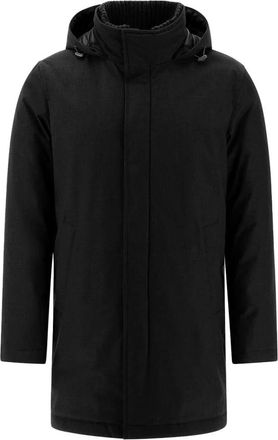 Herno Gewatteerde Jas - Heren - Parka Jassen - Zwart - 2XL - Wol - Jassen