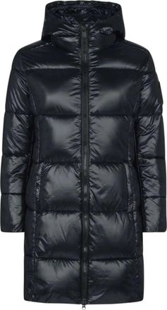 Save The Duck Luck Maxi-Quilted Hooded Coat in Black Women