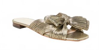 Loeffler Randall Womens Daphne Bow Slides In Gold