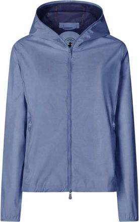 Save The Duck Stella Hooded Jacket - Dames - Zomerjassen - Blauw - L - Polyester - Jassen