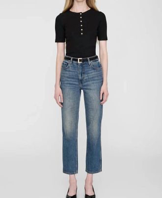 Anine Bing Alessia Tee In Black