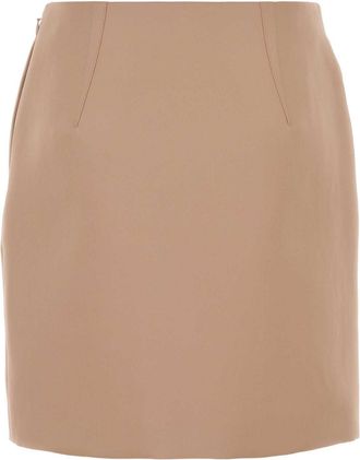 Chlo&eacute; Womens Satin Mini Skirt Pink Outer