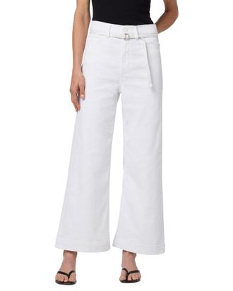 Joe's White Wide Leg Ankle Jean
