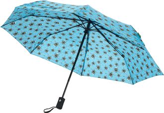 Eco Chic Automatic Umbrella Windproof Strong Compact Folding Travel Umbrella (Bumble Bee Blue)