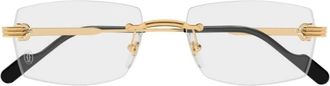 Cartier Accessoires, Heren, Geel, ONE Size, Ct 0578O 001 Rimless Frame