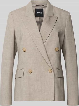 HUGO BOSS Regular Fit Blazer aus reiner Schurwolle Modell JALETO9 in Beige, Größe 32
