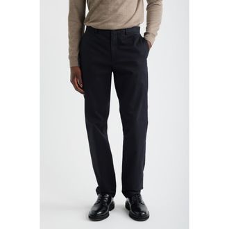 Theory Zaine Slim Chino in Moonsoft Cotton Blend Trousers in Black at Nordstrom, Size 38