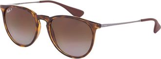 Ray-Ban Turtle/Brown Erika Classic Polarized Sunglasses, Brown, 54 mm