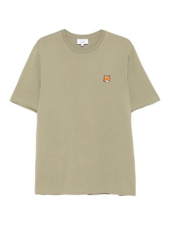 Maison Kitsuné fox-head embroidered T-shirt - men - Organic Cotton - M - Green