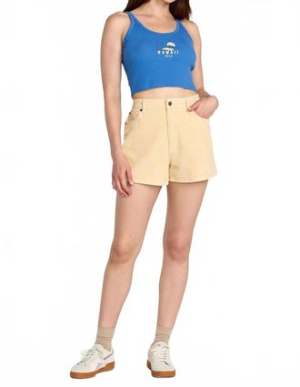 Rvca Pacific Cord Short In Vintage White