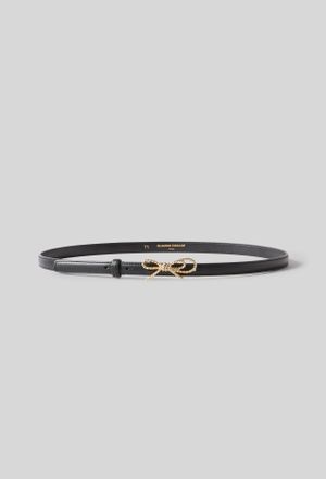 Claudie Pierlot Ceinture Cuir noir avec noeud
