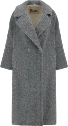 Herno Dames, Mantels, Grijs, Maat: 2XS Leer