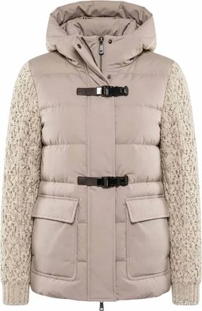 Moorer Womens Down Jacket In Beige