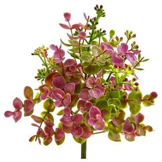 Nearly Natural 8-in Eucalyptus and Sedum Artificial Plant in Pink at Nordstrom