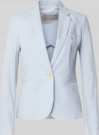 Christian Berg Regular Fit Blazer aus Leinen-Mix mit Paspeltaschen in Hellblau, Gr&ouml;&szlig;e 34