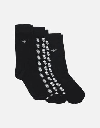 Emporio Armani Mens 3 Pack Socks In Black Gift Set - Size: 16/14.5/8/15/8.5/15.5/9/13/13.5/14/6.5/7/7.5/11.5/5/12/5.5/12.5/6/3.5/3/10.5/4/11/4.5/2.5