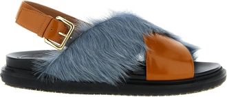 Marni Multicolor Lamb Leather Flat Womens Sandals
