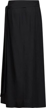 STUDIO NICHOLSON Womens Maxi Skirt Mile Black Twill Viscose