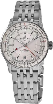 Breitling Navitimer Automatic 41 GMT Beige Dial Stainless Steel Mens Watch A32310211G1A1