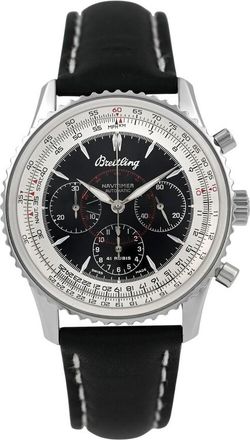 Breitling Pre-owned Breitling Navitimer Montbrillant Chronograph Automatic Black Dial Mens Watch A30030.2