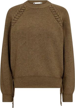 Co'Couture Truien & Vesten, Dames, Bruin, L, Ronde hals gebreid