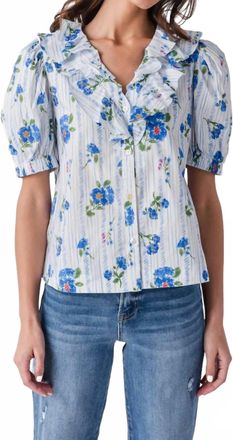 Pinch Design Belleview Bloom Top In Blue