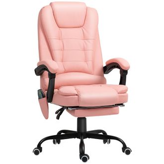 Vinsetto Silla de masaje 67x79x121 cm rosa