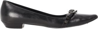 Dior Pre-owned Womens Pointed Toe Ballet Flats in Black Leather - Size 41.5 EU/IT