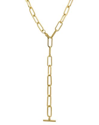 Adornia Adornia 14K Plated Paperclip Chain Y Necklace