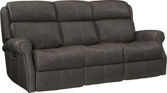 Bernhardt Mcgwire Leather Power Motion Sofa