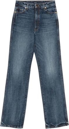 Khaite Danielle Slim Straight Jean - Dames - Regular Fit Jeans - Blauw - W28 - Katoen - Jeans