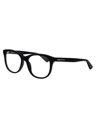 Alexander McQueen AM0566O Black Acetate Eyeglasses - Black