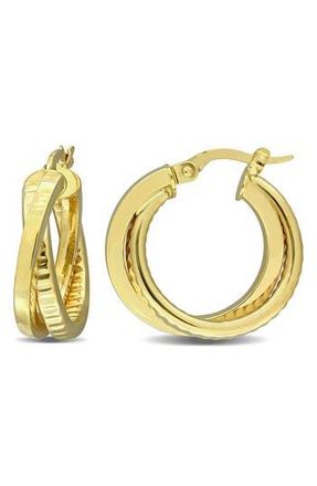 Delmar Interlocking Hoop Earrings in Gold at Nordstrom Rack