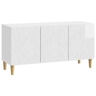 vidaXL Mueble De Tv 99 X 34,5 X 50 Cm Blanco Brillante Vidaxl