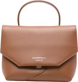 Emporio Armani 1981 Top-Handle Bag - Dames - Handtassen - Bruin - ONE Size - Leer - Tassen