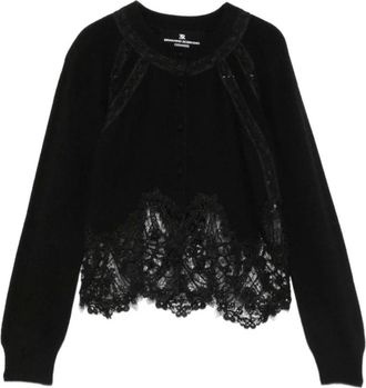 Ermanno Scervino Kantvest - Dames - Truien - Zwart - Maat: 2XS Kasjmier