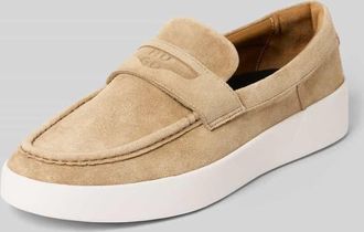 HUGO BOSS Loafer aus echtem Veloursleder Modell LYDE_MOCC_SD in Beige, Gr&ouml;&szlig;e 40