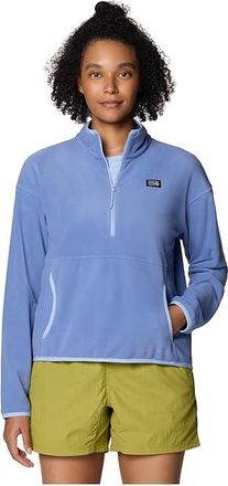 Mountain Hardwear Microchilltm Half Zip Womens Clothing Best Coast Blue : XS, Polyester