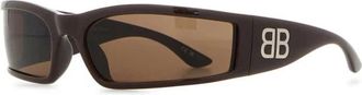 Balenciaga Sunset Rectangle Zonnebril - unisex - Zonnebrillen - Bruin - ONE Size - Nylon - Accessoires