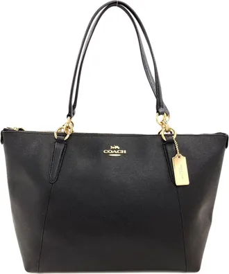 Coach Black Leather Tote Bag (Pre-Owned)
