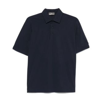 Herno Polo Shirts, male, Blue, Size: XL Classic Polo